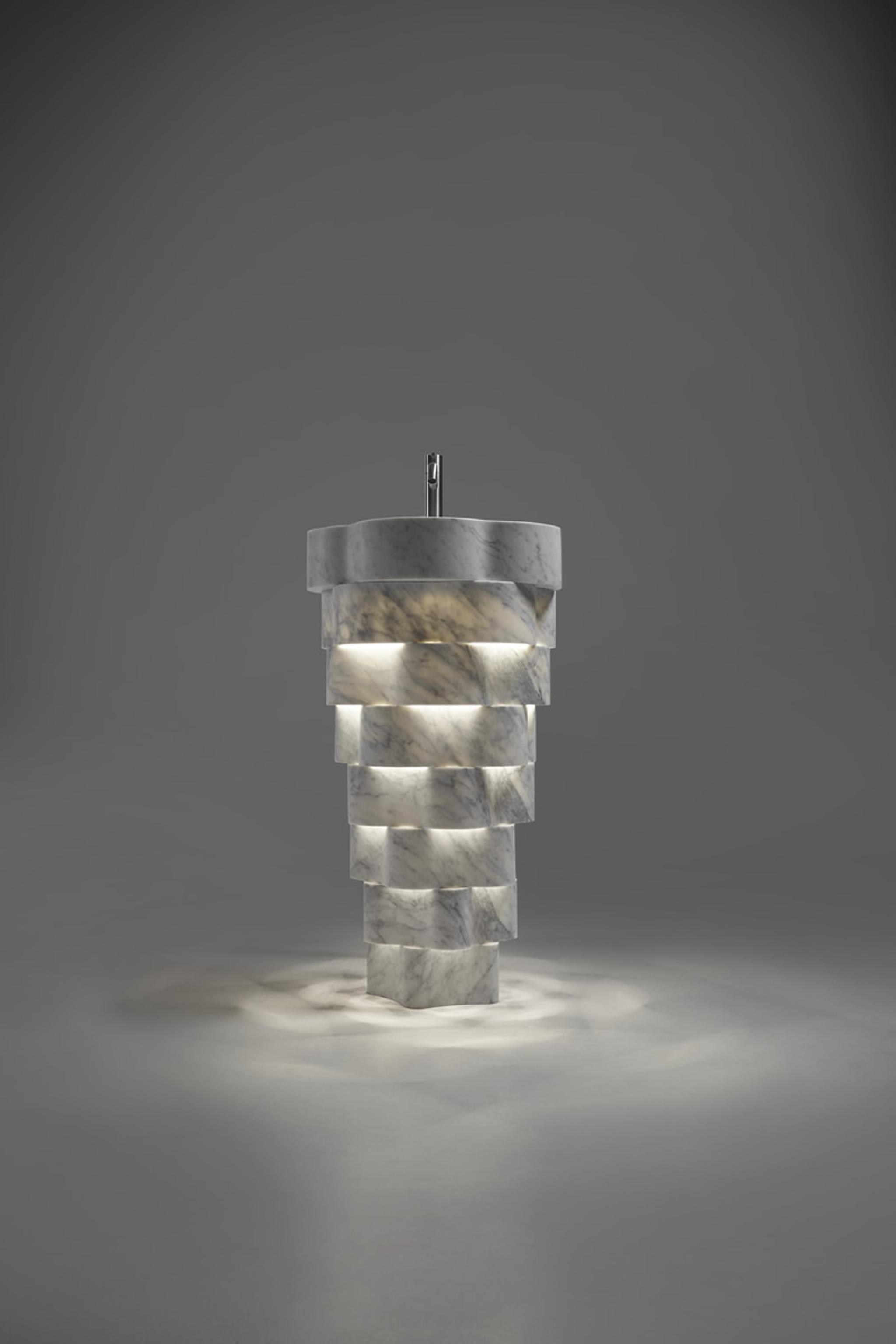 Lavabo Intreccio đặt sàn — lavabo đá tự nhiên Rochelle