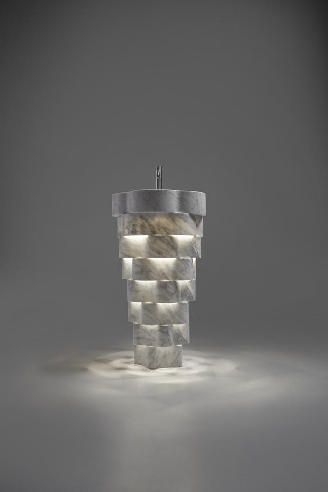 Lavabo Intreccio đặt sàn — lavabo đá tự nhiên Rochelle
