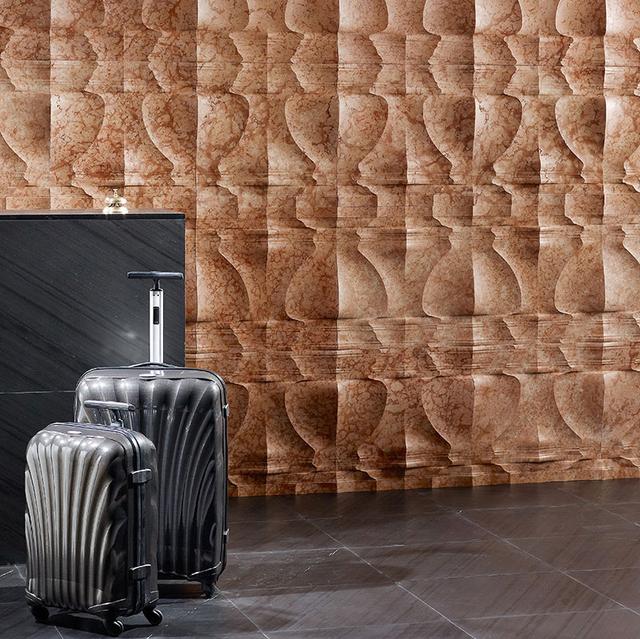 Vách đá 3D Palladio RV6 — bề mặt đá tự nhiên điêu khắc nổi khối, Lithos