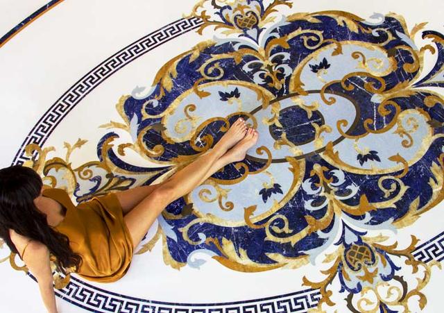 Hoa văn đá khảm marble Imperial — Rochelle Stone