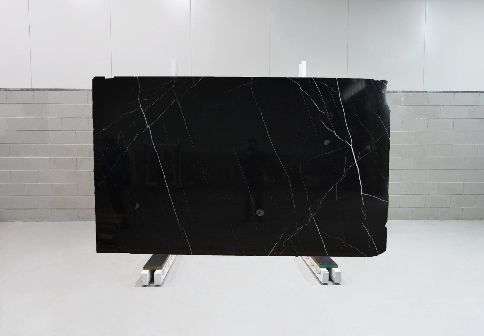 Đá Nero Marquina — marble đen vân trắng — ảnh tấm lớn (slab)