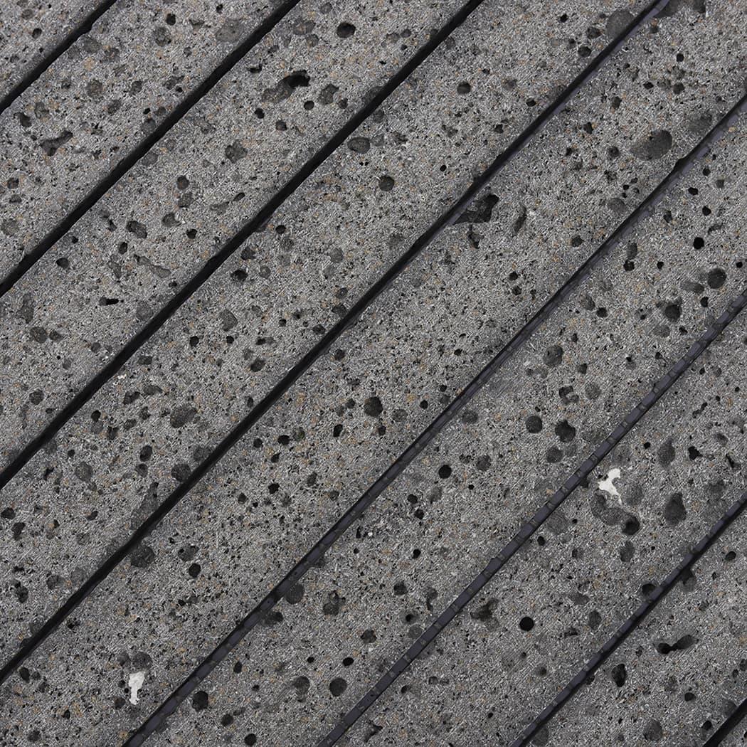 Black Lava Stone Fluted Mosaic Tile for Walls and Fireplaces — mosaic rãnh sọc (fluted) bằng đá marble đen