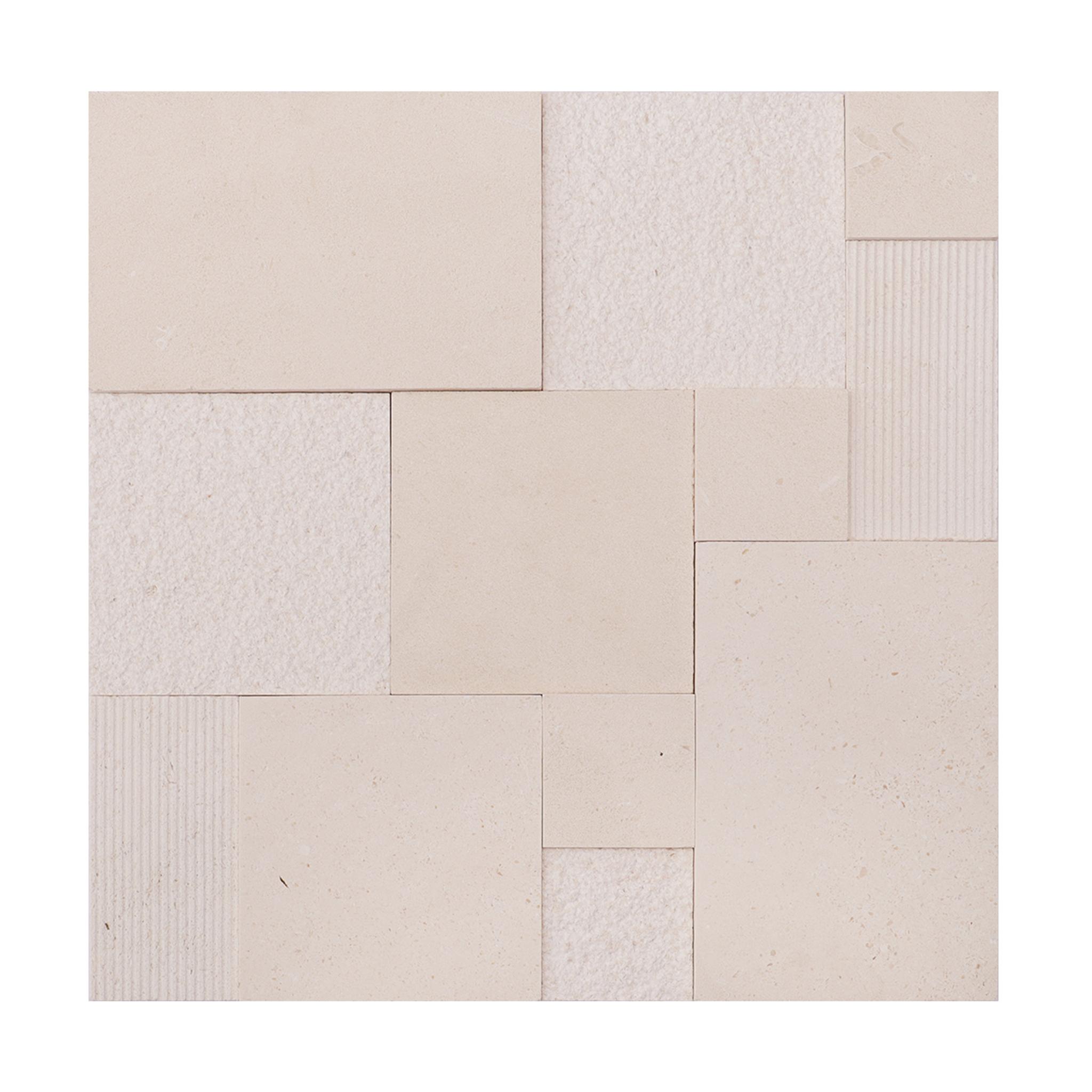 3D Beige Square Seamless Connection Marble Tile — mosaic vuông bằng đá marble beige