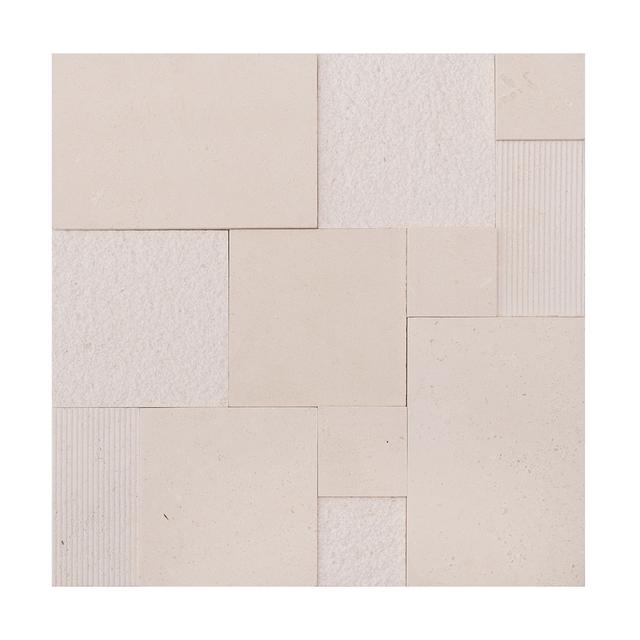 3D Beige Square Seamless Connection Marble Tile — mosaic vuông bằng đá marble beige