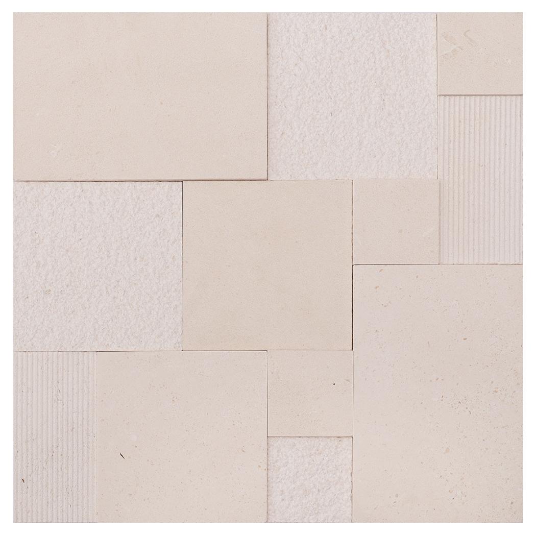 3D Beige Square Seamless Connection Marble Tile — mosaic vuông bằng đá marble beige