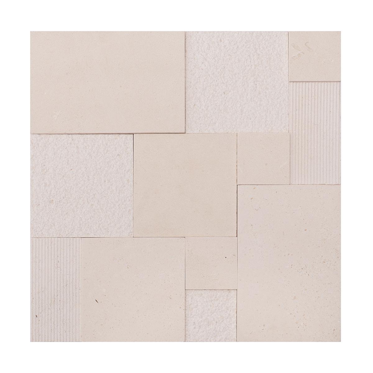 3D Beige Square Seamless Connection Marble Tile — mosaic vuông bằng đá marble beige