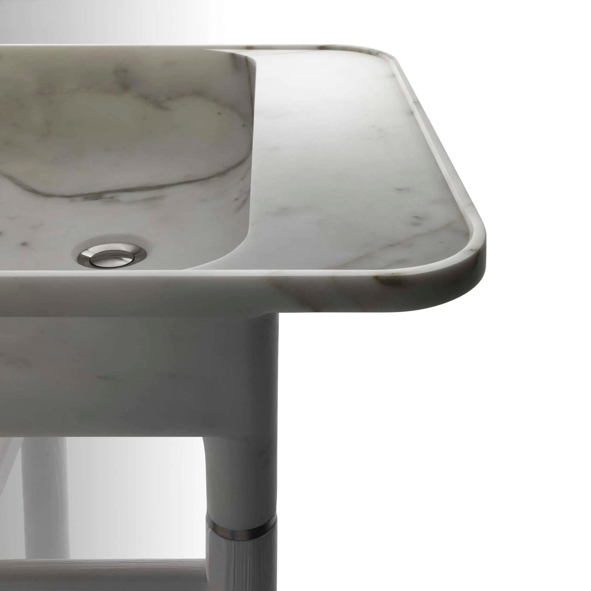 Lavabo đá nguyên khối IV — nội thất đá Rochelle Couture