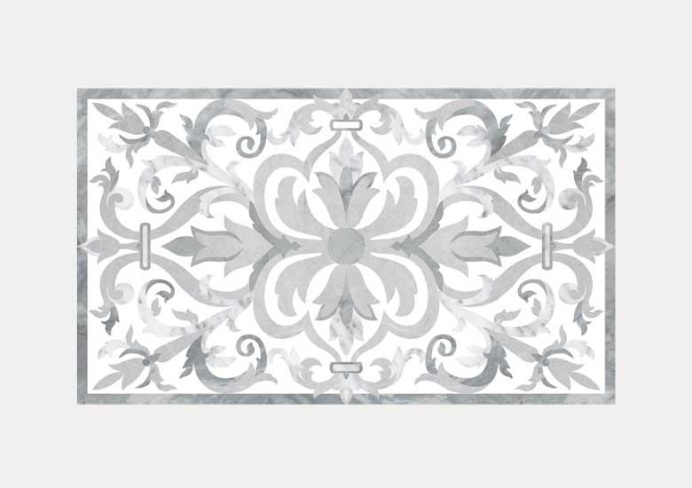 Hoa văn đá khảm marble Edwardian — Rochelle Couture