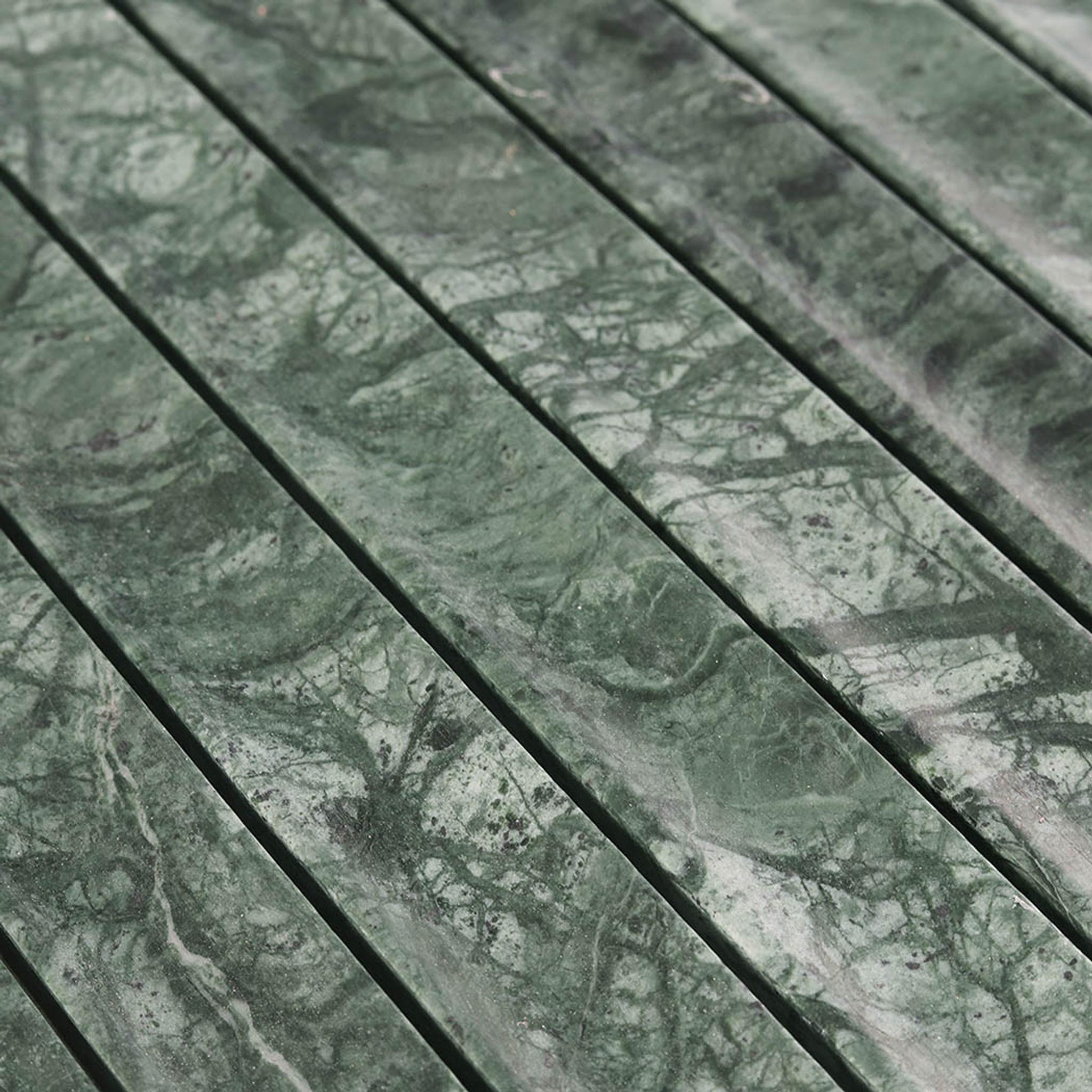 Empress Green Marble Fluted Tile — mosaic rãnh sọc (fluted) bằng đá marble xanh lục