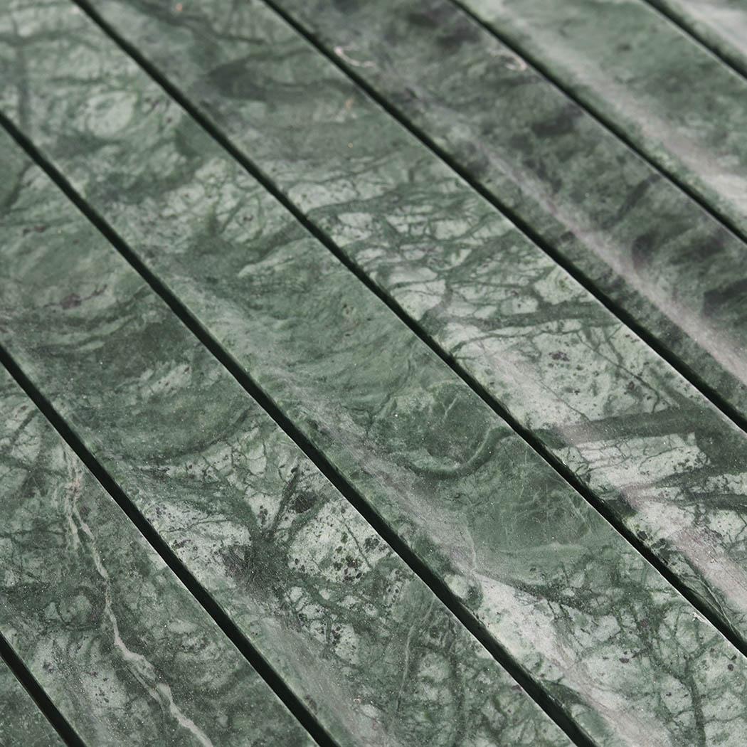Empress Green Marble Fluted Tile — mosaic rãnh sọc (fluted) bằng đá marble xanh lục