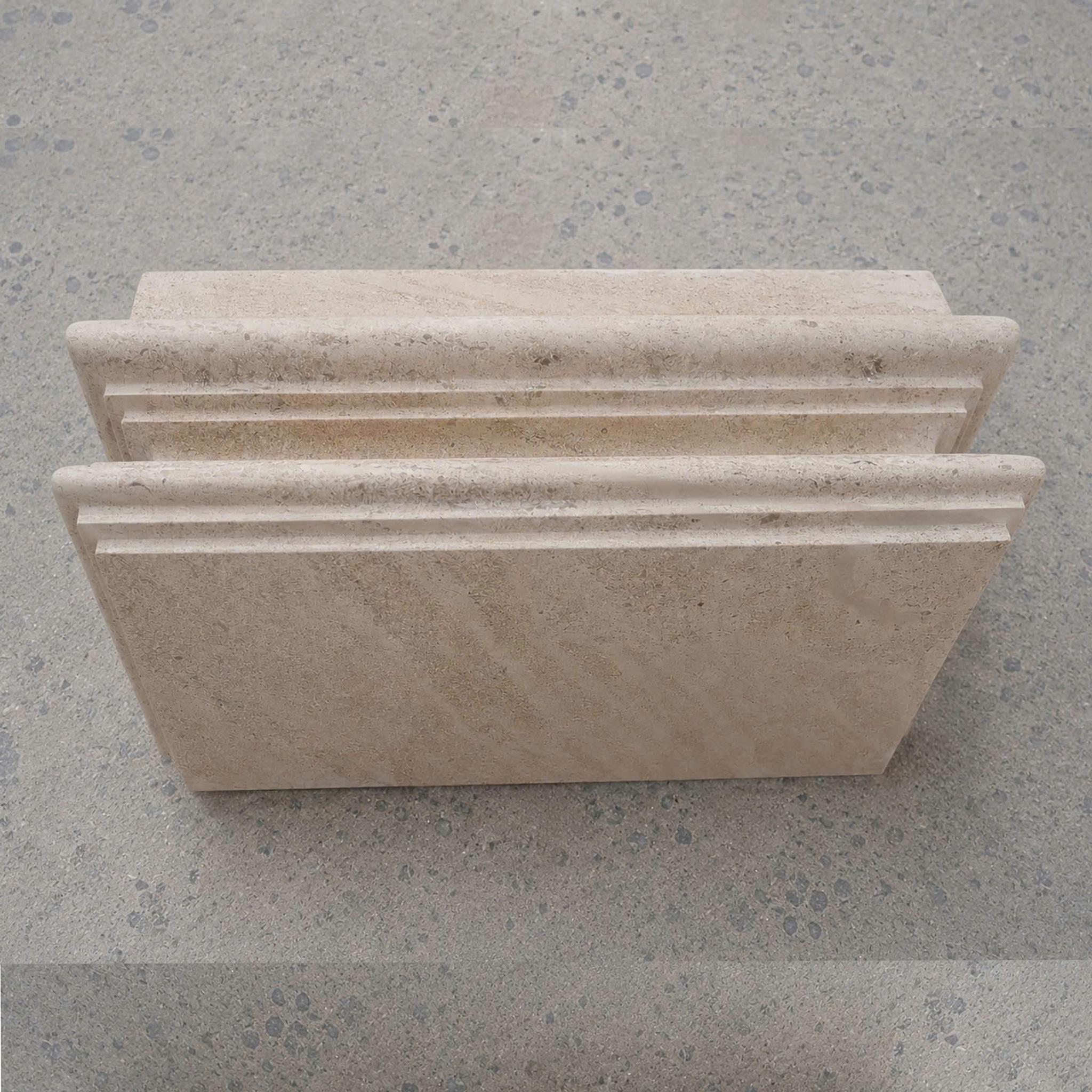 Mẫu phào/nẹp chân tường — Travertine kem