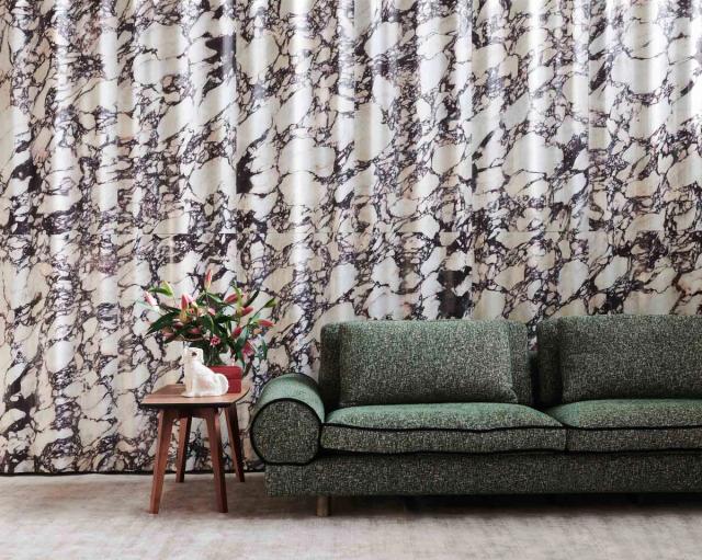 Vách đá 3D Chiffon — bề mặt đá tự nhiên điêu khắc nổi khối, Lithos