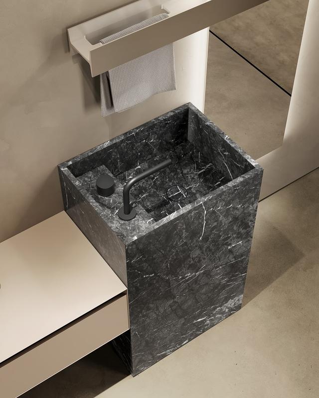 Lavabo MyStreet đặt sàn — lavabo đá tự nhiên Rochelle
