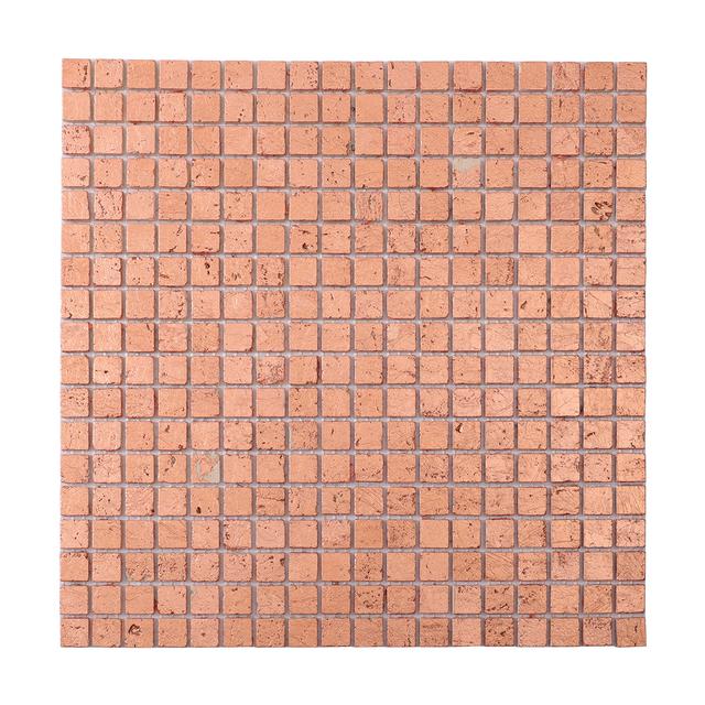 Rose Gold Foil Marble Mosaic Backsplash Tiles — mosaic ghép nghệ thuật bằng đá travertine vàng