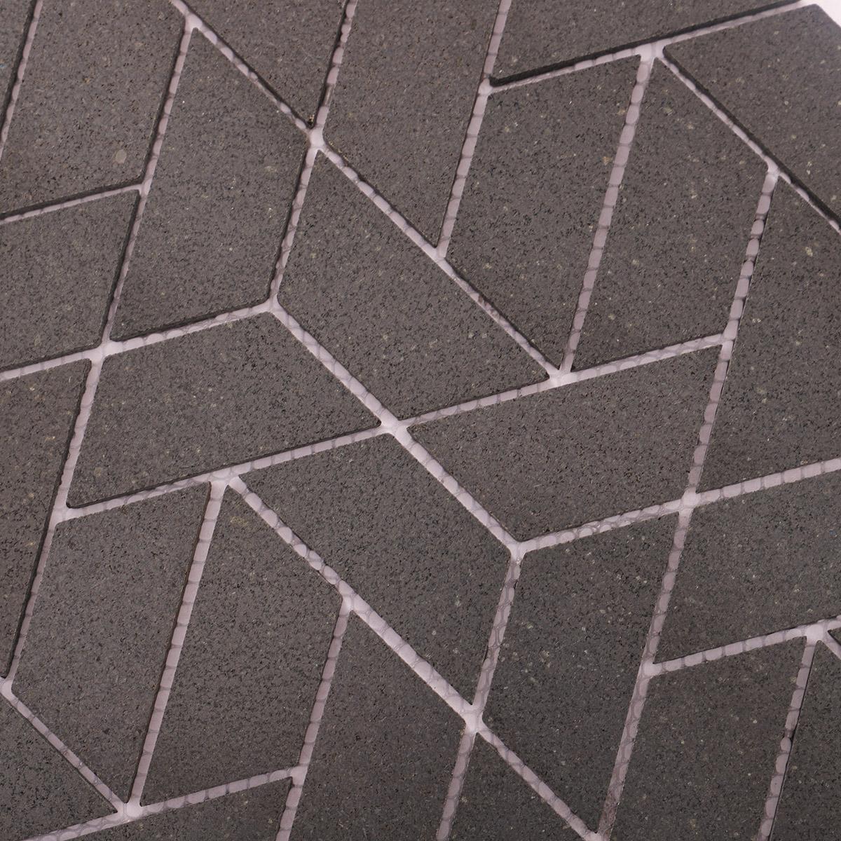 Matt Black Marble Hexagon Mosaic Tiles for Modern Spaces — mosaic lục giác bằng đá marble đen