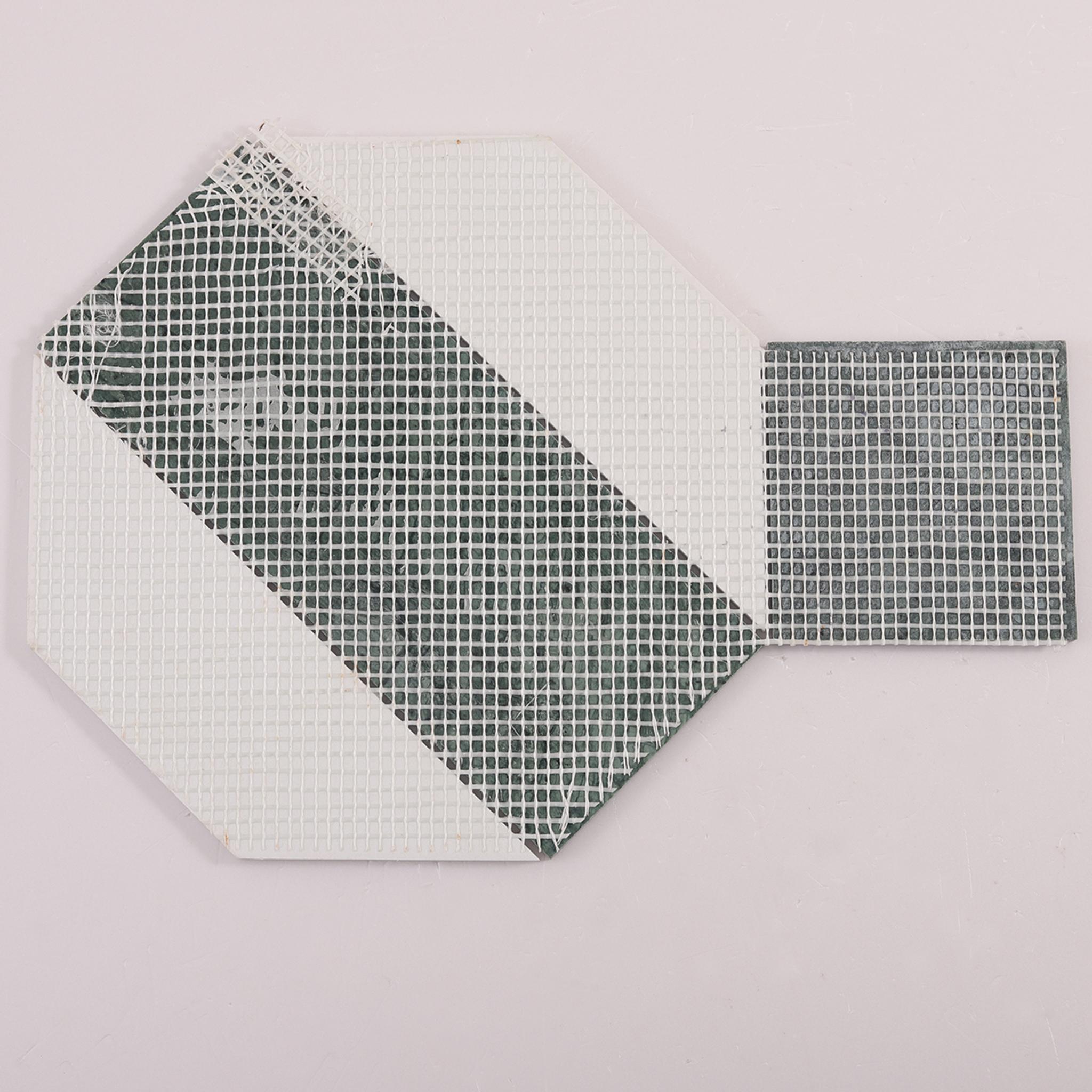 Green and White Big Hexagon Marble — mosaic lục giác bằng đá marble xanh lục & trắng