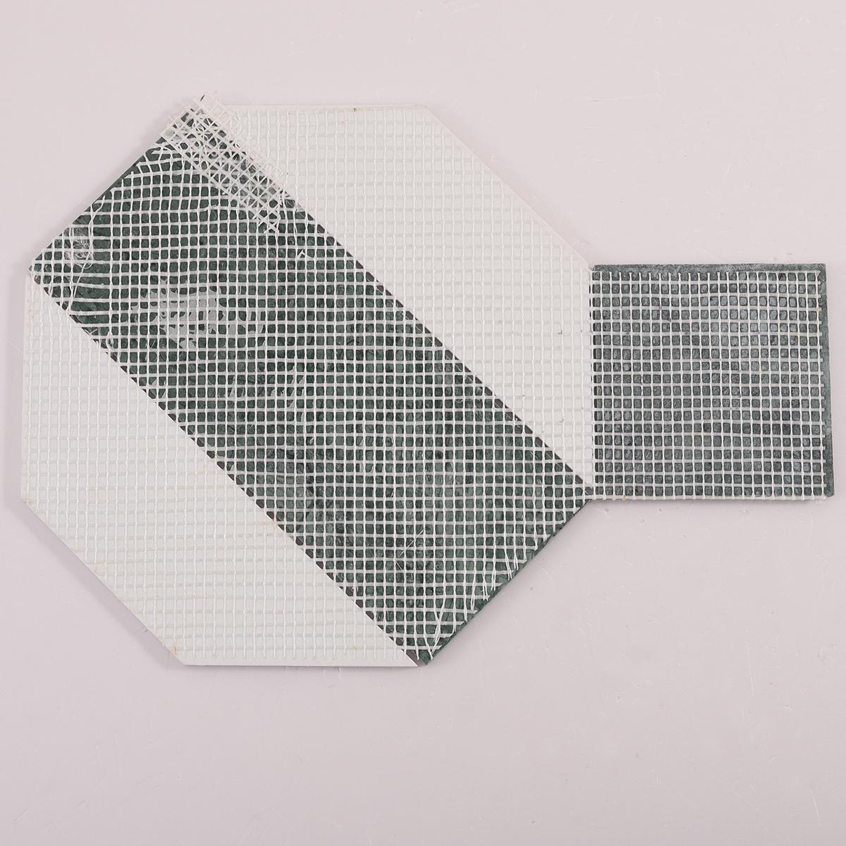 Green and White Big Hexagon Marble — mosaic lục giác bằng đá marble xanh lục & trắng
