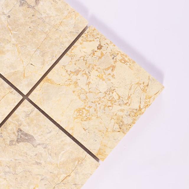 Beige Big Square Marble Mosaic Wall Tile — mosaic vuông bằng đá marble beige