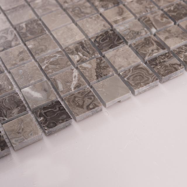 Emperador Light Brown Square Marble Mosaic Tiles — mosaic vuông bằng đá marble nâu & nâu Emperador
