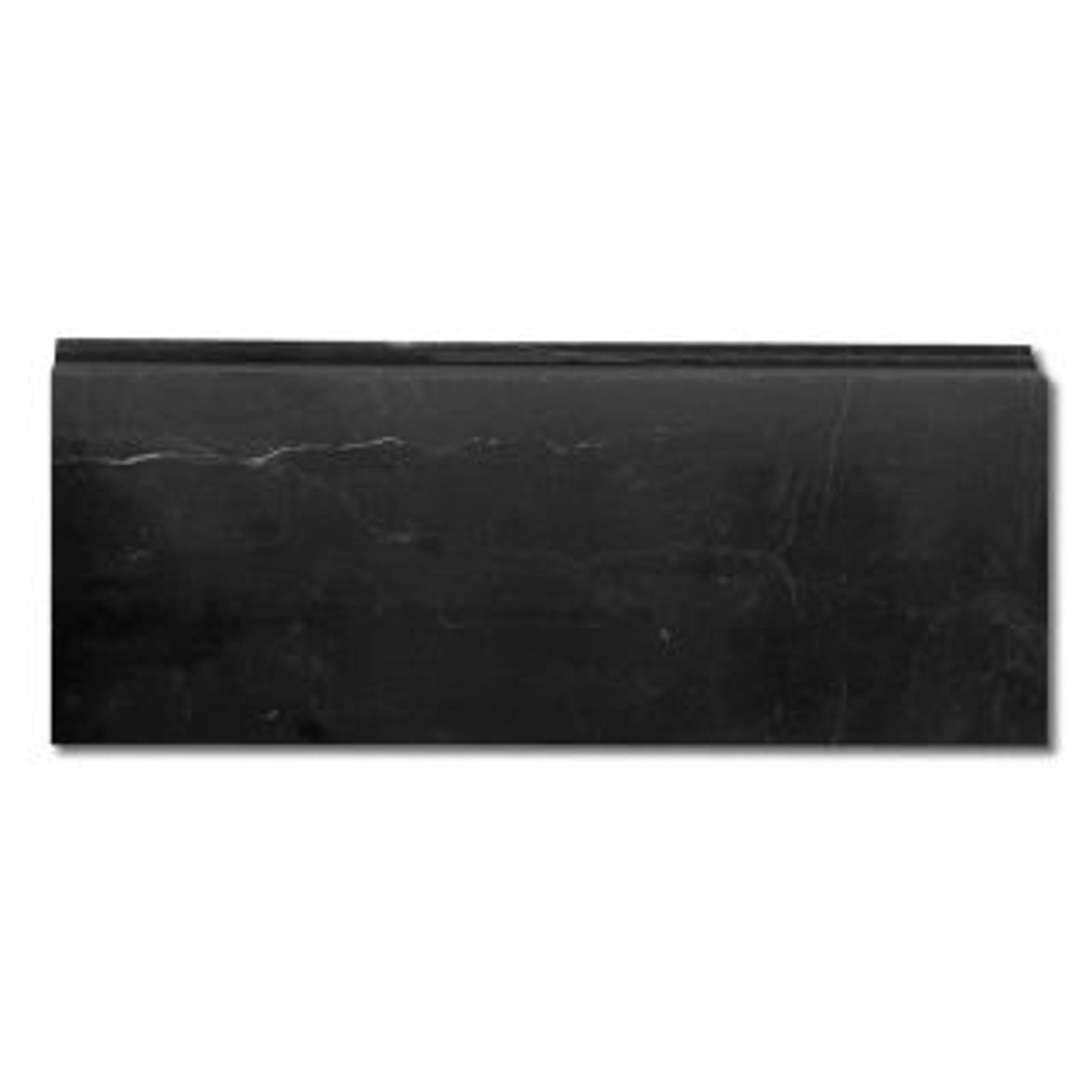 Phào chỉ đá Nero Marquina Baseboard (phào chân tường) — bề mặt mài mờ (honed), Rochelle Couture