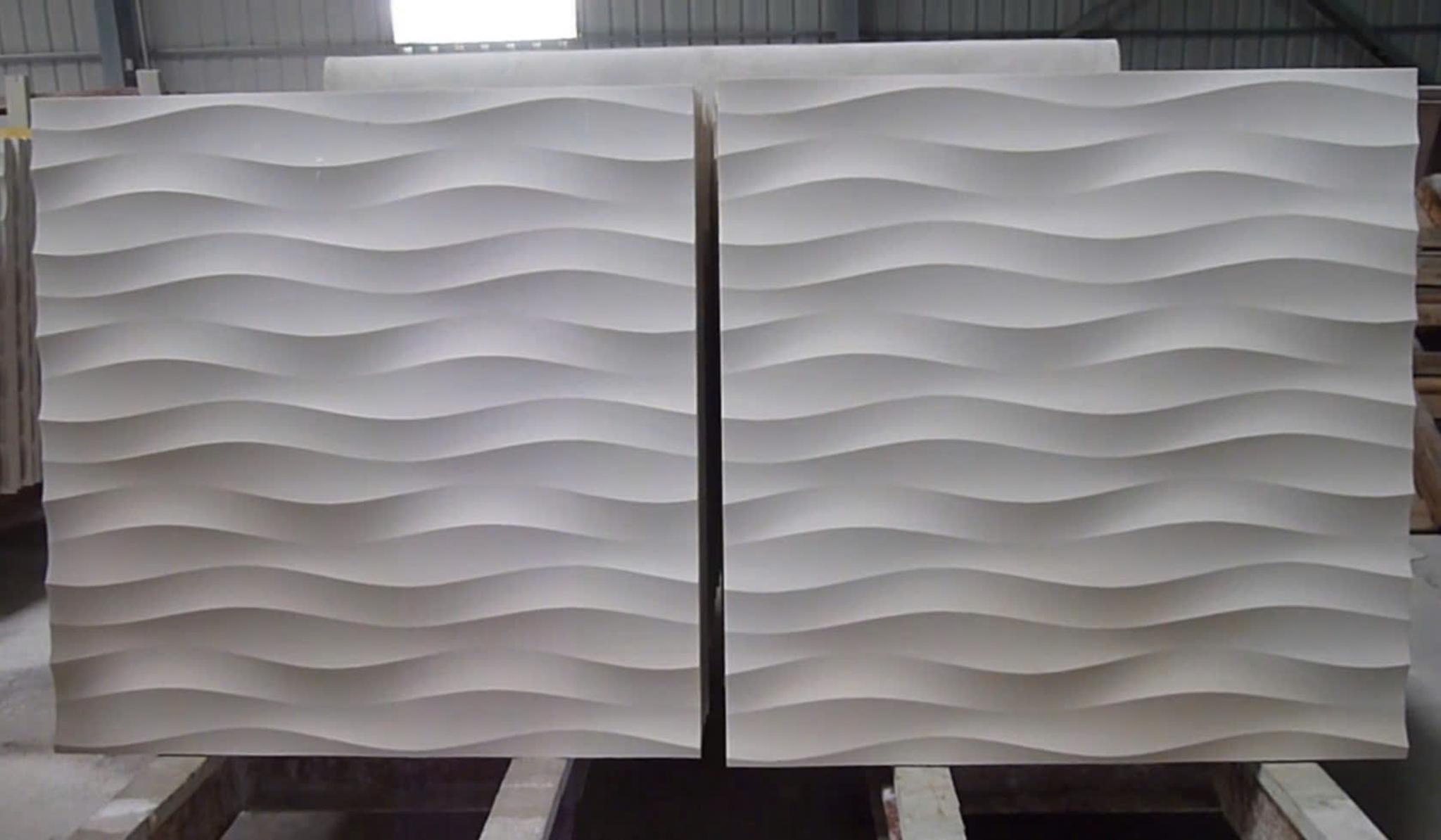 Tấm ốp tường 3D (CNC) — Marble/limestone trắng