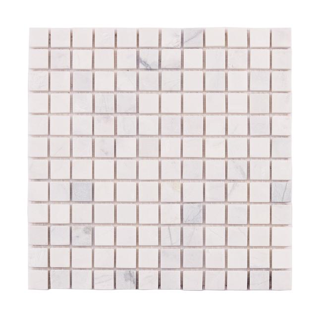 Thassos White Square Marble Mosaic Tiles for Walls & Floors — mosaic vuông bằng đá marble trắng