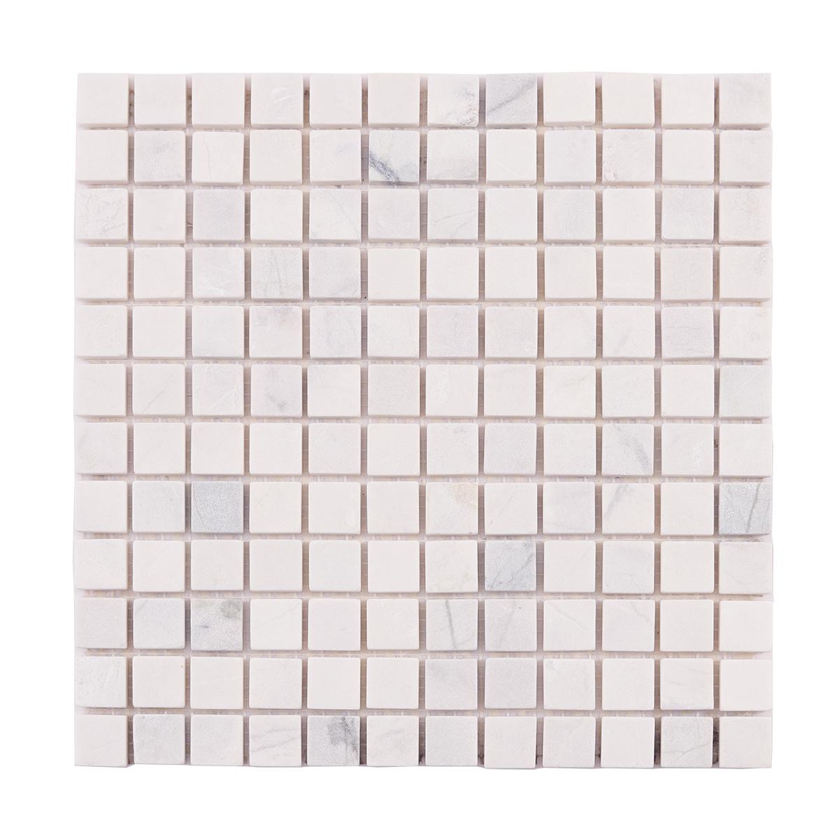 Thassos White Square Marble Mosaic Tiles for Walls & Floors — mosaic vuông bằng đá marble trắng