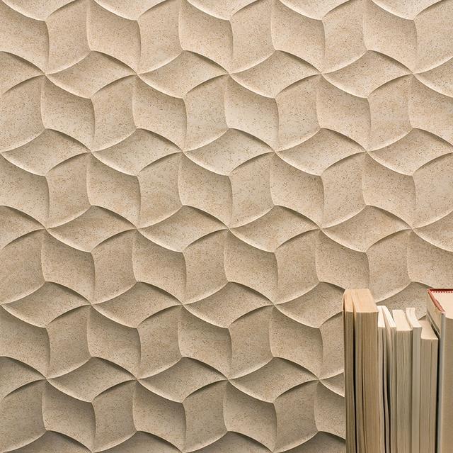Vách đá 3D Cubo — bề mặt đá tự nhiên điêu khắc nổi khối, Lithos