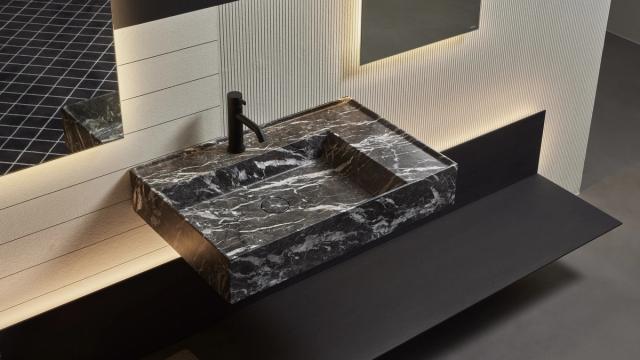 Lavabo Graffio treo tường — lavabo đá tự nhiên Rochelle