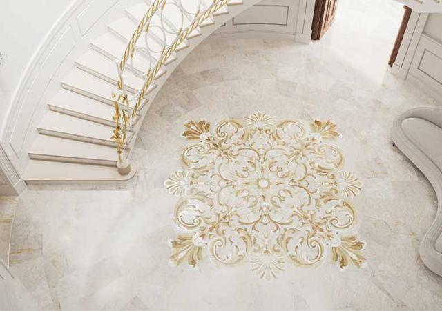 Hoa văn đá khảm marble Oceano — Rochelle Stone