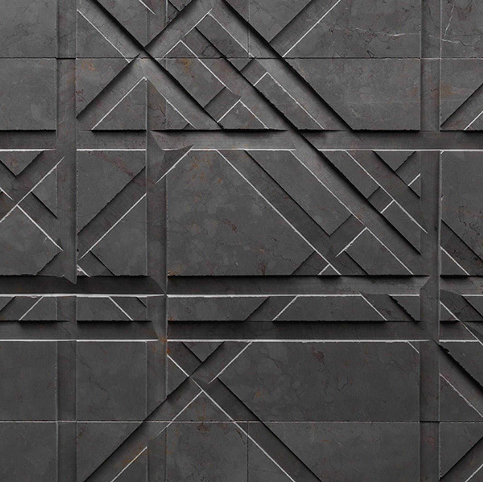 Vách đá 3D Tartan — bề mặt đá tự nhiên điêu khắc nổi khối, Lithos
