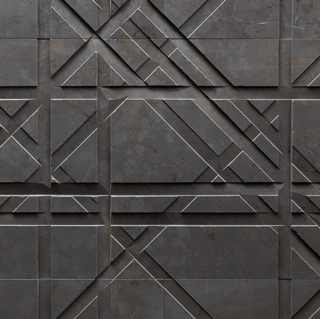Vách đá 3D Tartan — bề mặt đá tự nhiên điêu khắc nổi khối, Lithos