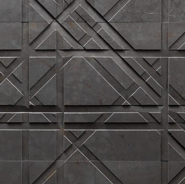 Vách đá 3D Tartan — bề mặt đá tự nhiên điêu khắc nổi khối, Lithos