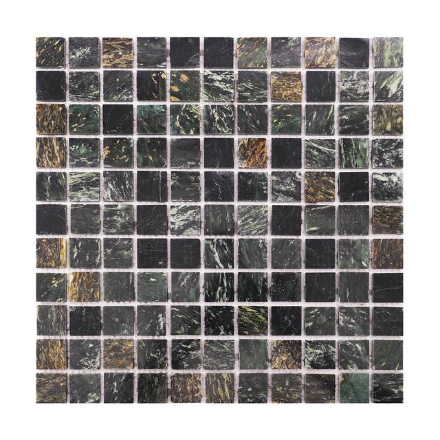 Empress Green Marble Mosaic Tiles 23x23mm — mosaic ghép nghệ thuật bằng đá marble xanh lục