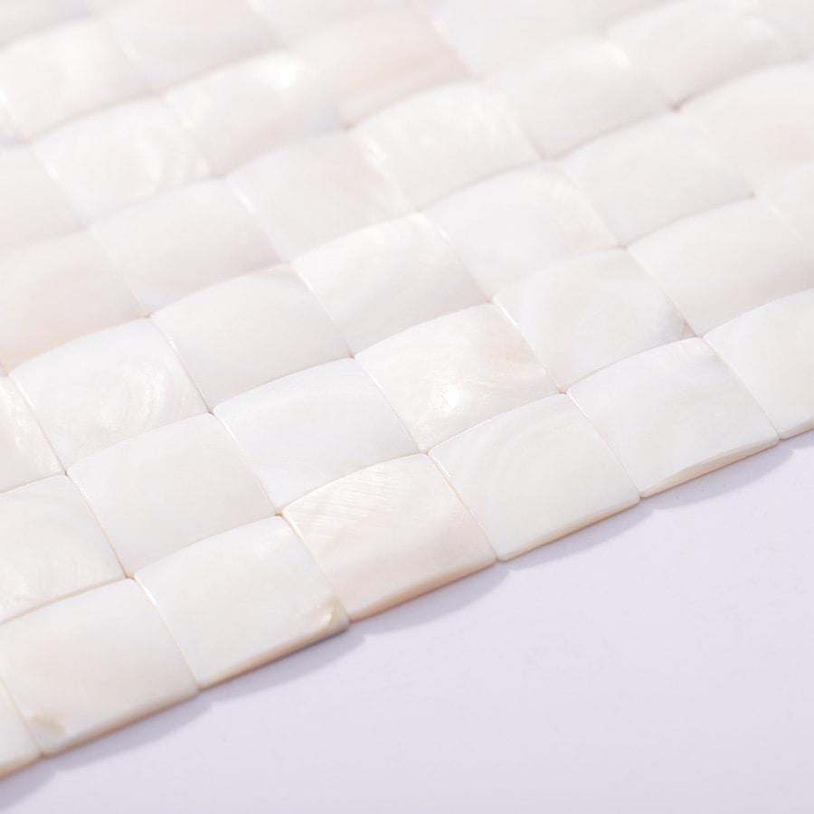 3D Natural Shell Square Mosaic Tile Backsplash Wall — mosaic vuông bằng xà cừ tự nhiên