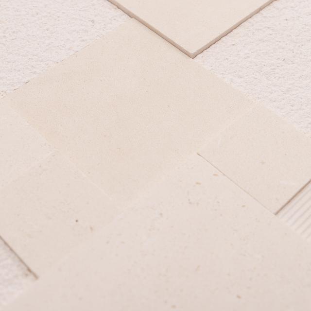 3D Beige Square Seamless Connection Marble Tile — mosaic vuông bằng đá marble beige