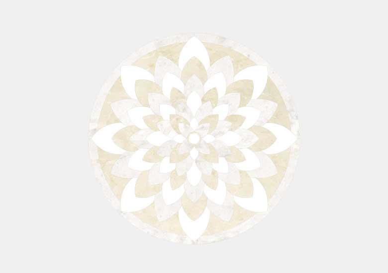 Hoa văn đá khảm marble Lotus — Rochelle Couture