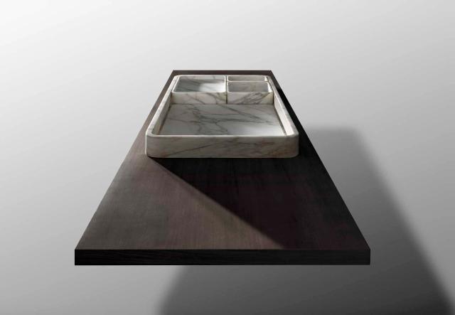 Lavabo Bento — nội thất đá Rochelle Stone