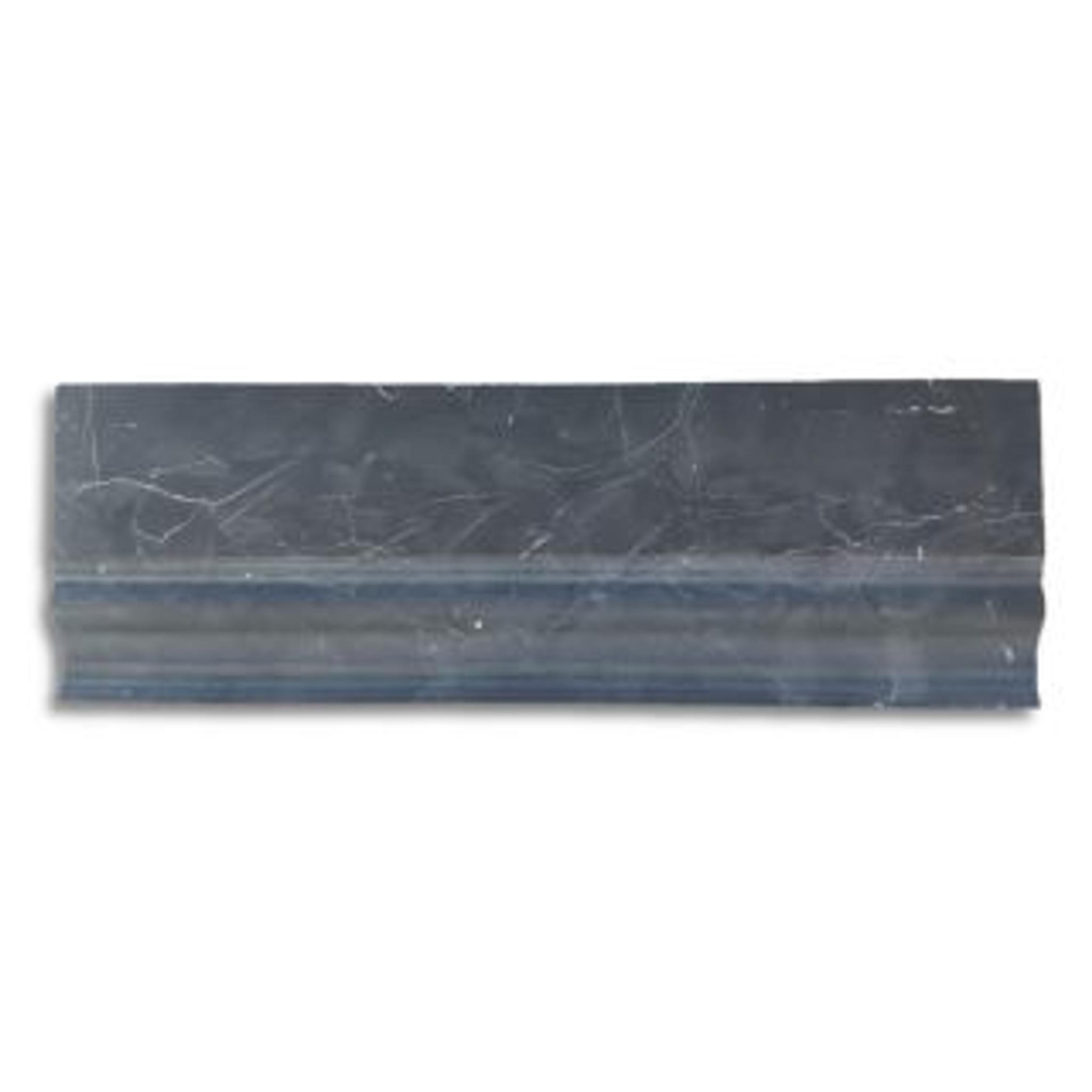 Phào chỉ đá Nero Marquina Crown (phào đỉnh) — bề mặt mài mờ (honed), Rochelle Couture
