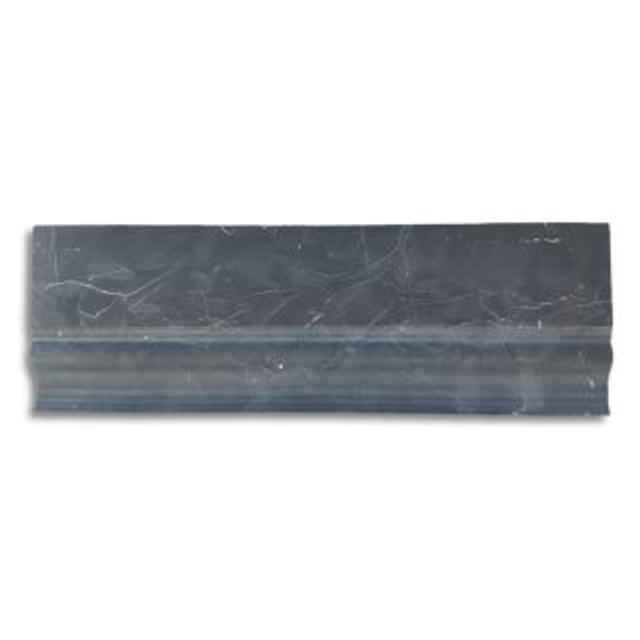 Phào chỉ đá Nero Marquina Crown (phào đỉnh) — bề mặt mài mờ (honed), Rochelle Stone