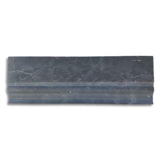 Phào chỉ đá Nero Marquina Crown (phào đỉnh) — bề mặt mài mờ (honed), Rochelle Couture