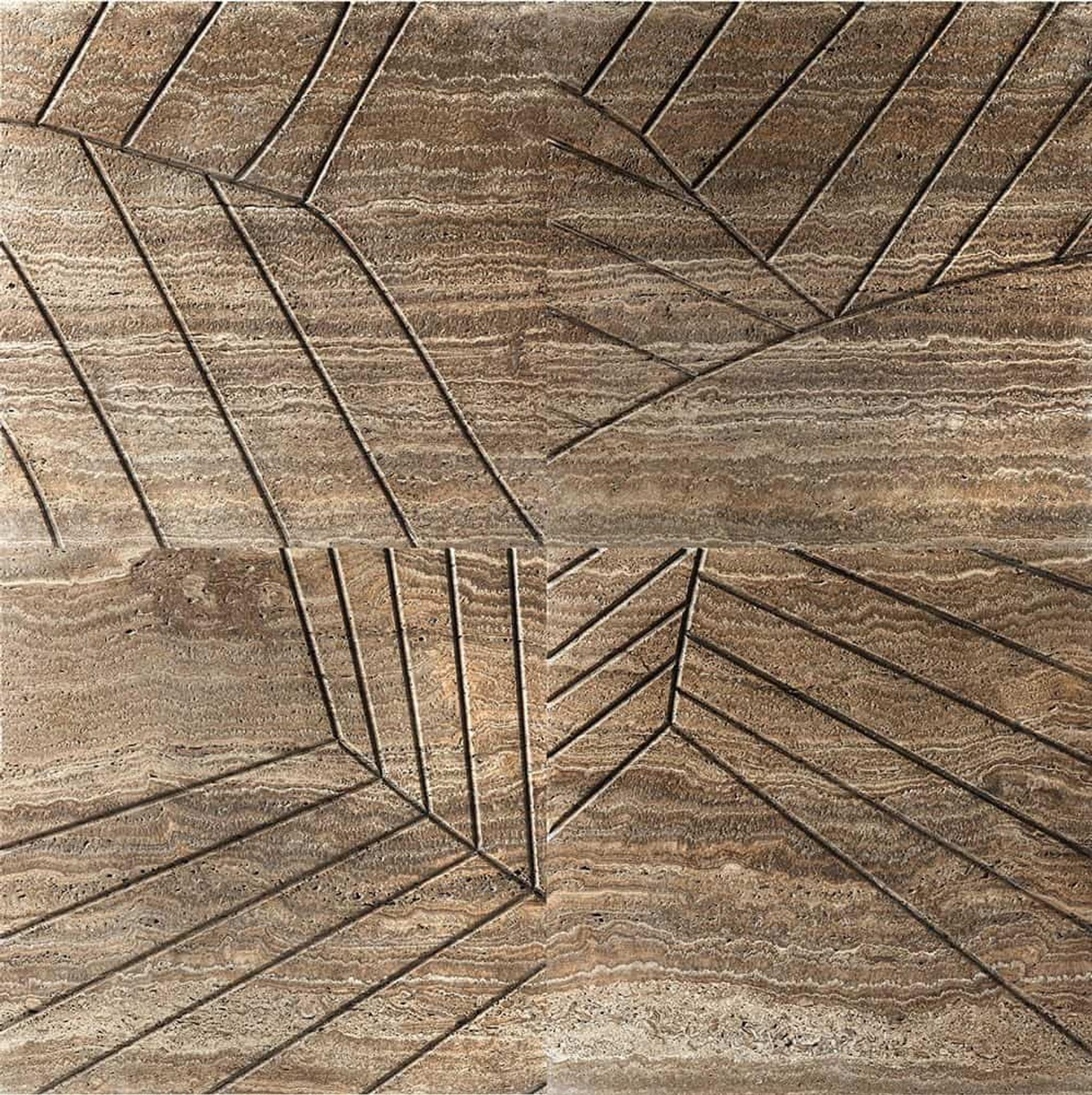 Vách đá 3D Folium — bề mặt marble điêu khắc nổi khối, Kreoo