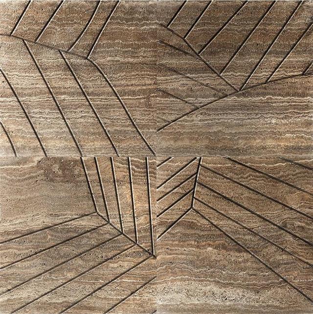 Vách đá 3D Folium — bề mặt marble điêu khắc nổi khối, Kreoo