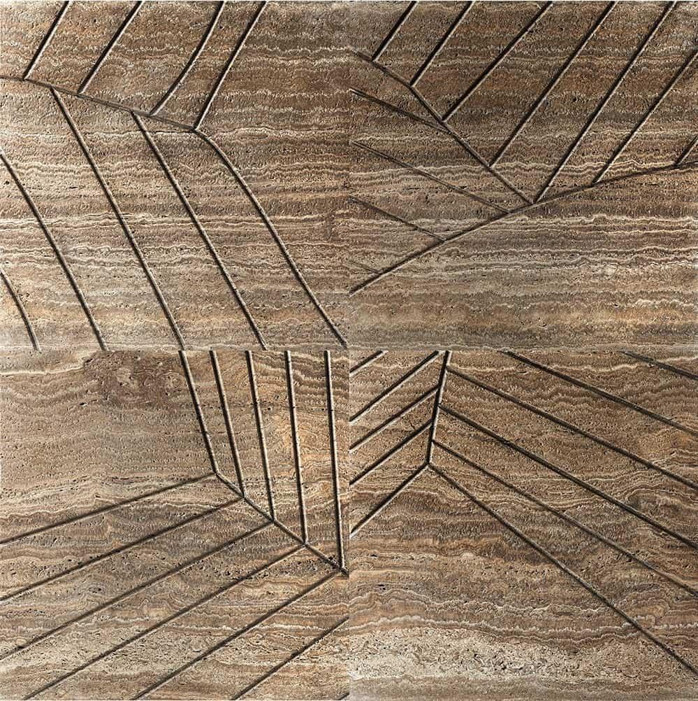 Vách đá 3D Folium — bề mặt marble điêu khắc nổi khối, Kreoo
