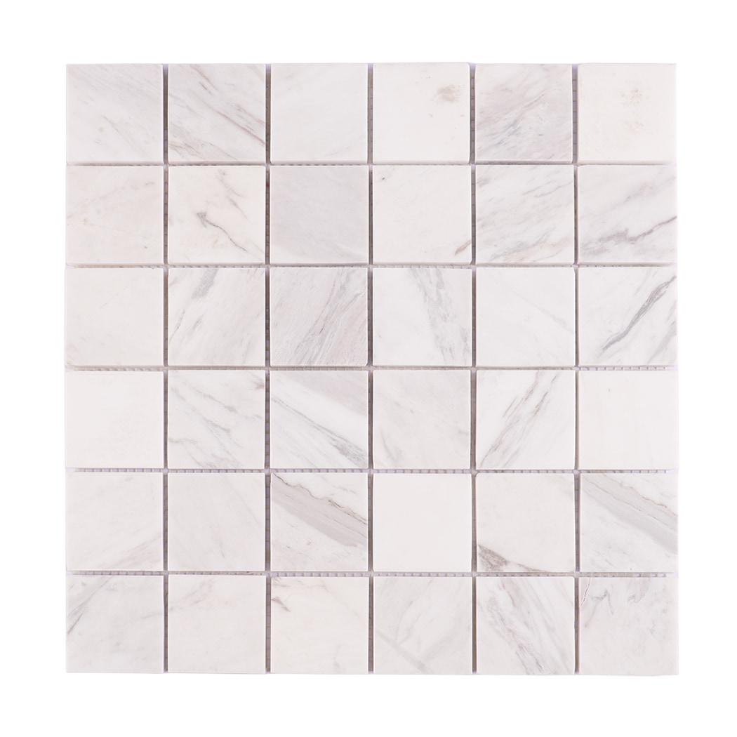 Jazz White Natural Marble Square Mosaic Tile — mosaic vuông bằng đá marble trắng