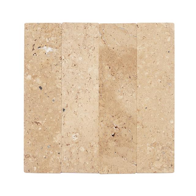 Beige Limestone Subway Tile — mosaic subway (gạch thẻ) bằng đá vôi (limestone) beige ấm