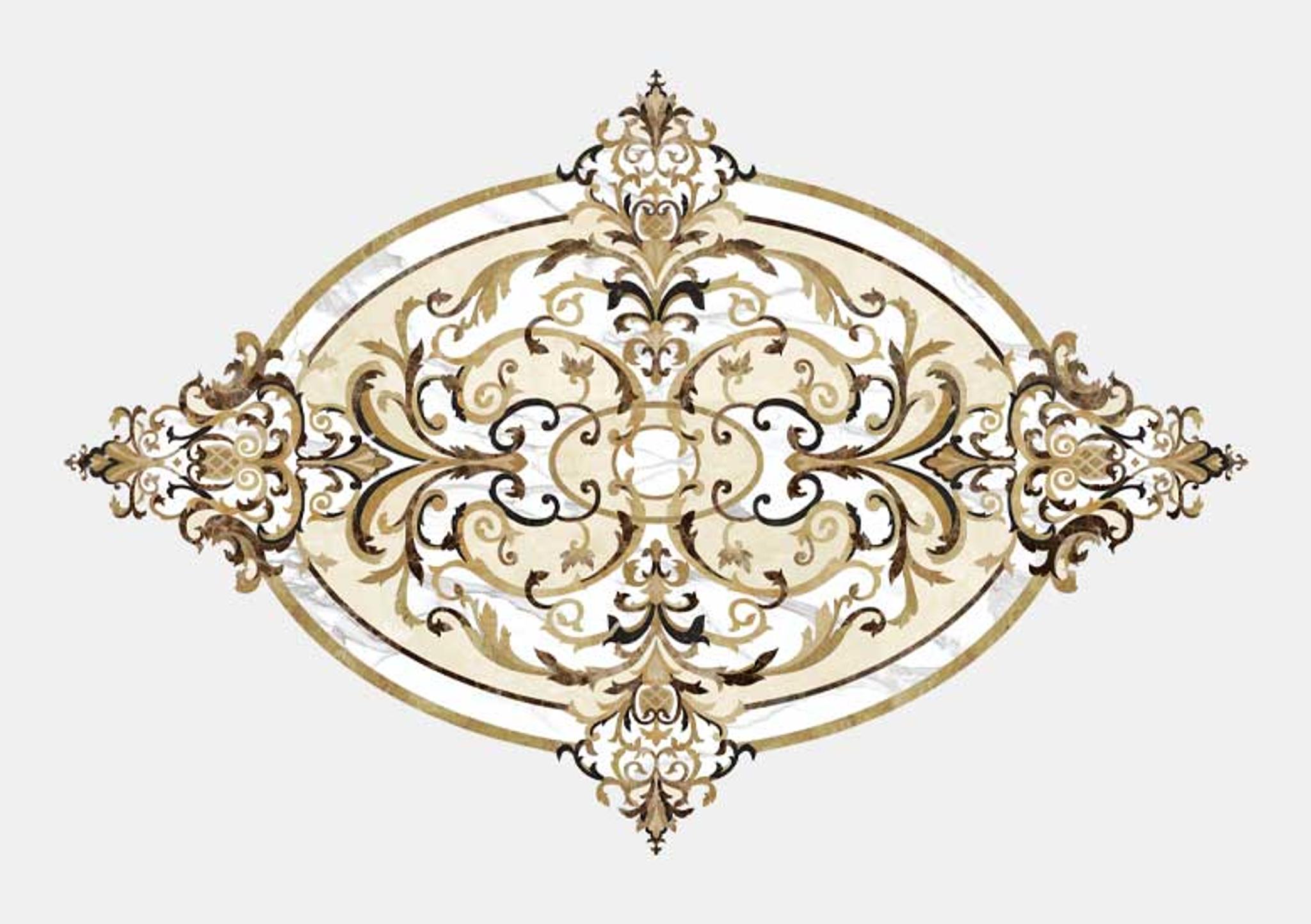 Hoa văn đá khảm marble Versailles — Rochelle Couture