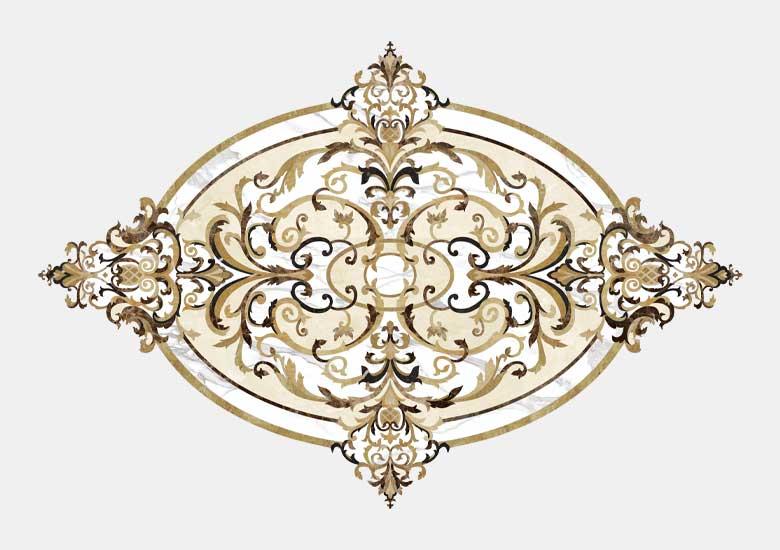 Hoa văn đá khảm marble Versailles — Rochelle Couture