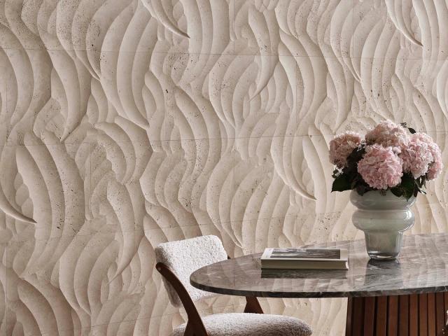 Vách đá 3D Vello — bề mặt đá tự nhiên điêu khắc nổi khối, Lithos