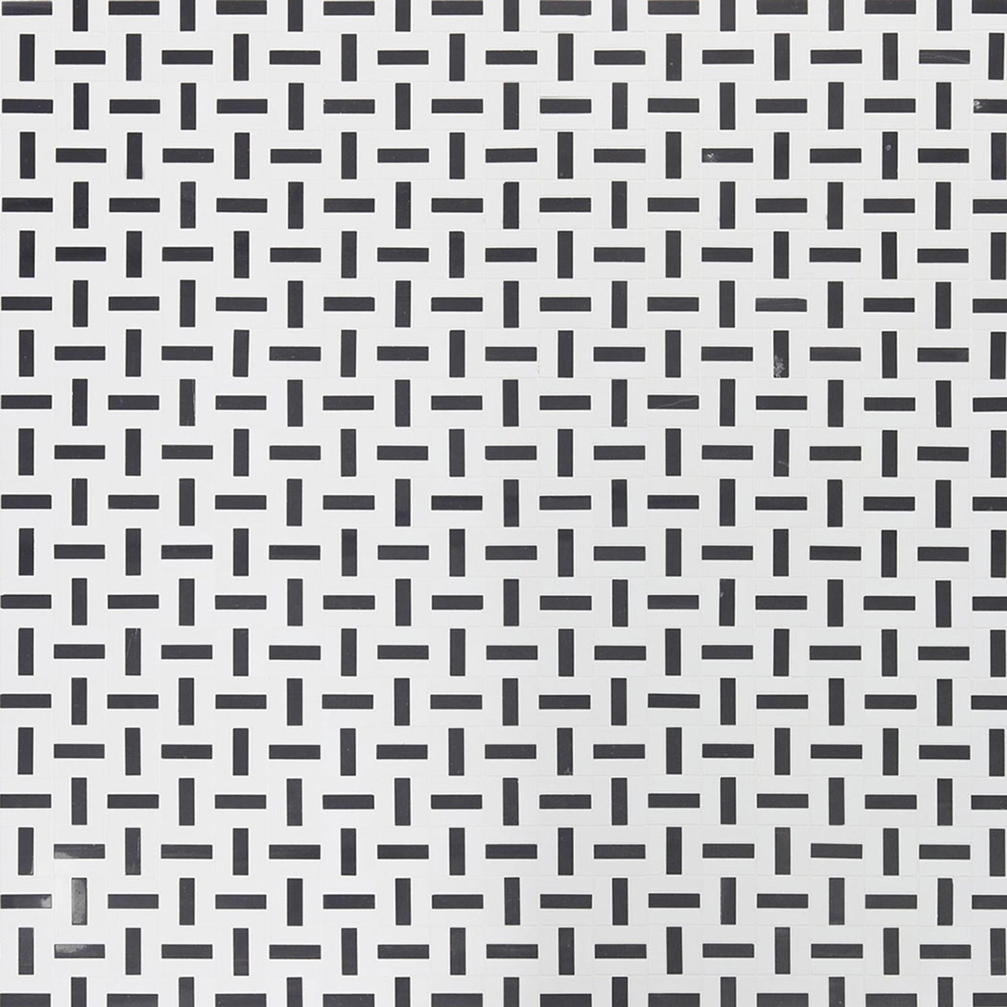 Black and White Faux Marble Mosaic Tiles — mosaic ghép nghệ thuật bằng đá marble đen & trắng